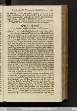 Das 51. Capitel. Trost wider die Schwachheit des Glaubens.