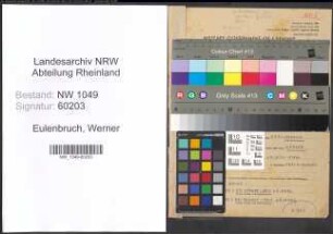 Entnazifizierung Werner Eulenbruch , geb. 03.11.1901 (Arzt)