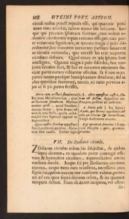 VII. De Zodiaco circulo.