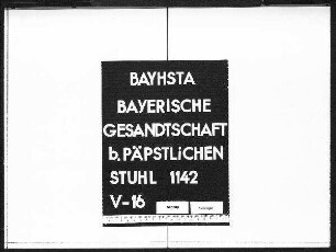 Schriftwechsel mit Klemens Freiherrn von Kurtzrock in Hamburg