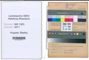 Entnazifizierung Martha Huppert , geb. 01.05.1902 (Telefonistin)