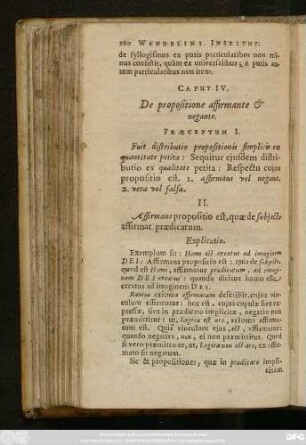 Caput IV. De propositione affirmante & negativa.