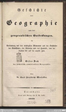 1: Geschichte der Geographie und der geographischen Entdeckungen