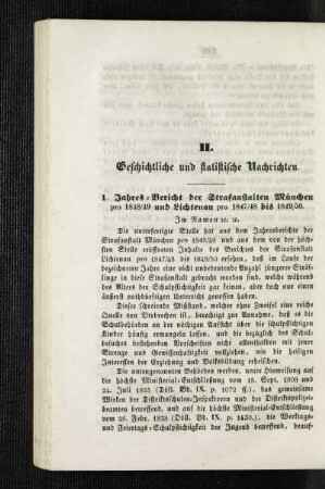 Jahres-Bericht der Strafanstalten München pro 1848/49 und Lichtenau pro 1847/48 bis 1849/50