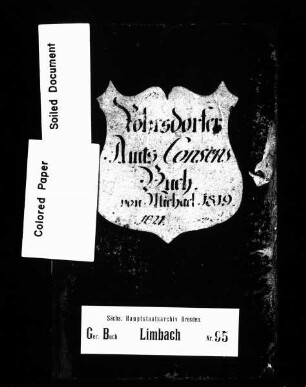 Konsensbuch von Röhrsdorf (bei Chemnitz), Bd. 1