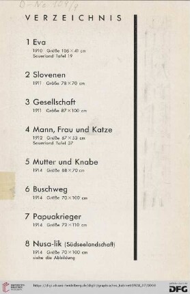 Verzeichnis (Nr. 1-24)
