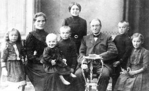 Rosenbach-Herwigsdorf. Windmüllerfamilie Krosche, 1914, Repro