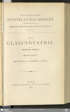 Gruppe 9, Sect. 3: Die Glasindustrie : Bericht