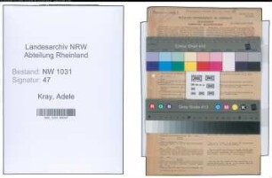 Entnazifizierung Adele Kray , geb. 04.02.1887 (Postbeamtin)