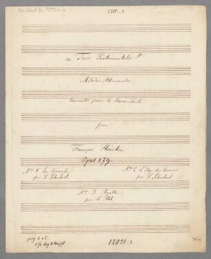 Keyboard pieces; A|b; pf; op. 179/3 - BSB Mus.Schott.Ha 12996-2