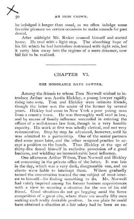 Chapter VI. The Honorable Dave Sawder.