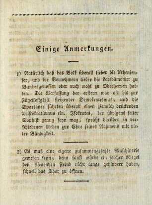 Einige Anmerkungen