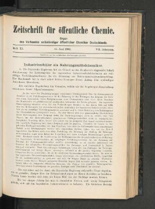 Heft XI. 15. Juni 1901.