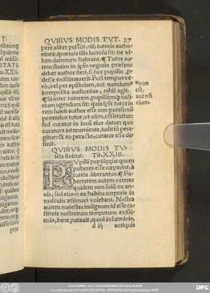 Quibus Modis Tutela finitur. Tit. XXIII.