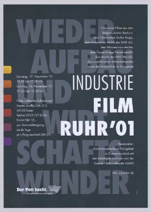 "IndustrieFilm Ruhr '01 // WIEDERAUFBAU UND WIRTSCHAFTSWUNDER"