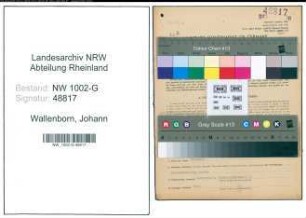 Entnazifizierung Johann Wallenborn, geb. 19.01.1895 (Hausmeister)