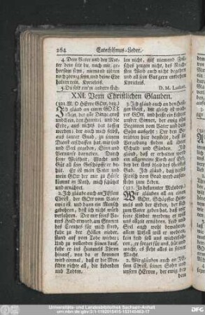 XXI. Vom Christlichen Glauben.