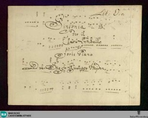 Symphonies. Arr - Don Mus.Ms. 707 : cemb; B|b; Hob I:51