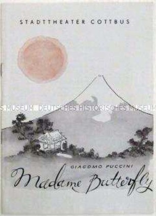 Programmheft des Stadttheaters Cottbus zu der Oper "Madame Butterfly"
