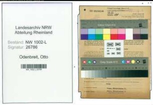 Entnazifizierung Otto Odenbreit , geb. 19.09.1909 (Staatsanwalt)