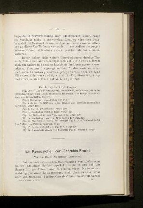 Ein Kennzeichen der Canabis-Frucht.