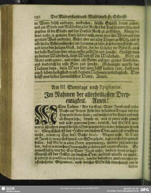 Am III. Sonntage nach Epiphaniae