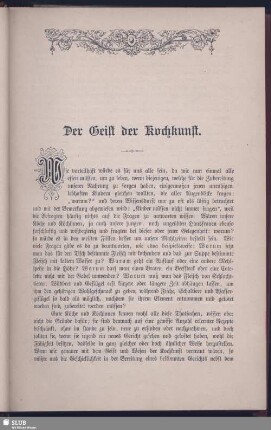 Der Geist der Kochkunst