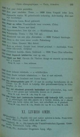XI. Livres omis
