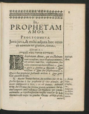 In Prophetam Amos.