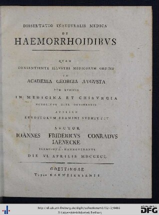 De Haemorrhoidibus.