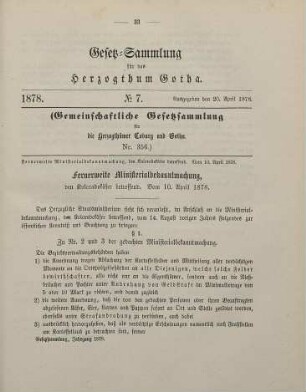 7. Fernerweite Ministerialbekanntmachung, den KoloradoKäfer betreffend. Vom 10. April 1878