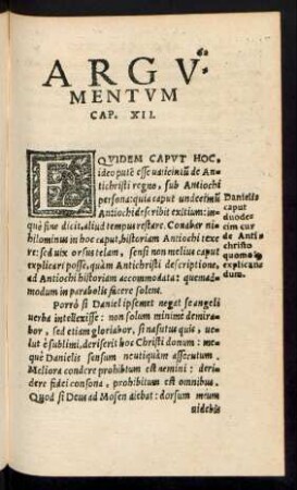 Argumentum Cap. XII.