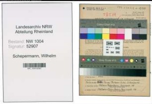 Entnazifizierung Wilhelm Schepermann , geb. 03.02.1903 (kaufm. Angestellter)