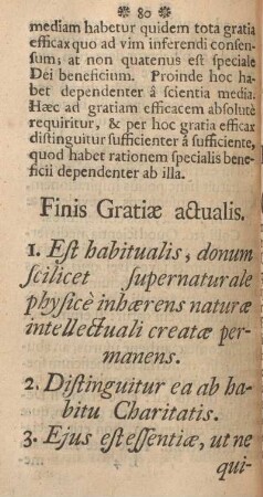 Finis gratiæ actualis.