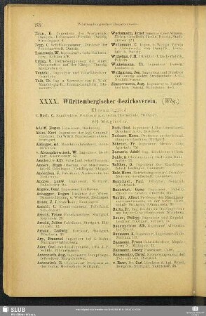 XXXX. Württembergischer Bezirksverein.