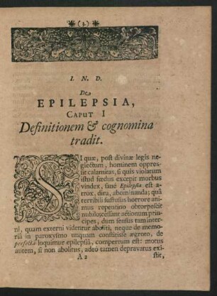 De Epilepsia, Caput I. Definitionem & cognomina tradit.