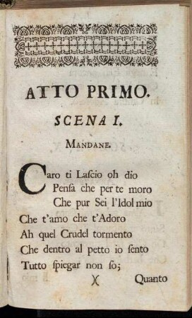 Atto Primo. - Atto Terro.