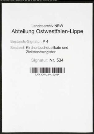 Kirchenbuchduplikat der evangelisch-lutherischen Landgemeinde St.Petri, Kreis Soest (GHT 1859). (Gemeinde: Evangelisch-Lutherische Stadt- und Landgemeinde St.Petri)