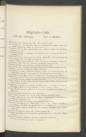 Mitglieder-Liste