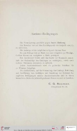 Auctions-Bedingungen