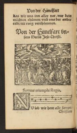 Von der Himelfart unsers Herrn Jesu Christi.