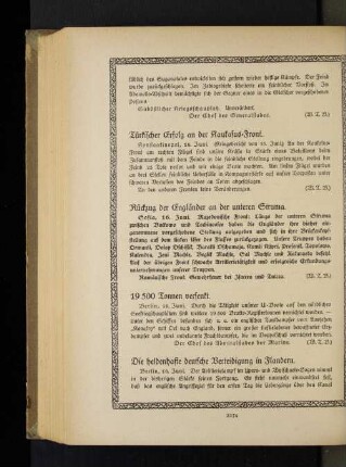 Die heldenhafte deutsche Verteidigung in Flandern.