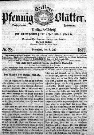 No. 28, Sonnabend, den 9. Juli