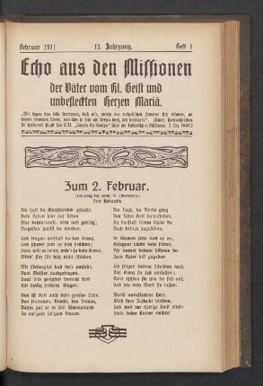 Februar 1911. Heft 5