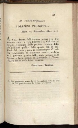 Al celebre Professore Lorenzo Pignotti