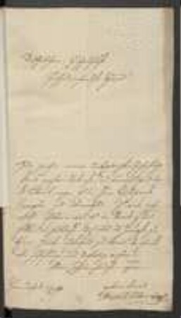Brief von Christoph Raphael Schleis von Löwenfeld an Regensburgische Botanische Gesellschaft