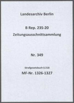 Strafgesetzbuch § 218