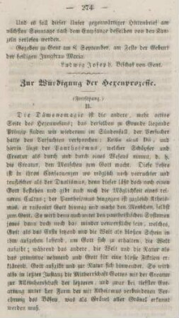 274-288 Zur Würdigung der Hexenprozesse : Fortsetzung