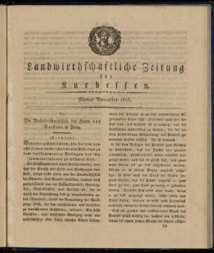 Monat November 1826