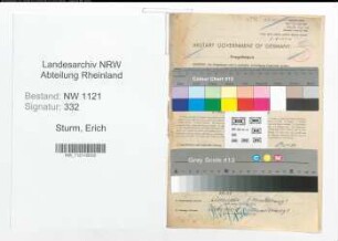 Entnazifizierung Erich Sturm , geb. 25.05.1896 (Lehrer)